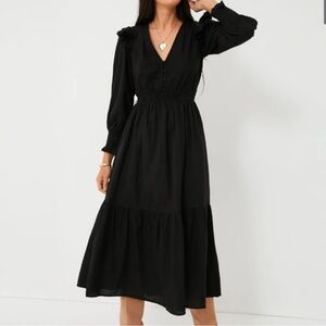 Benjanan Elegant Black Midi Dress